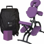 Portable massage chair with carrying case