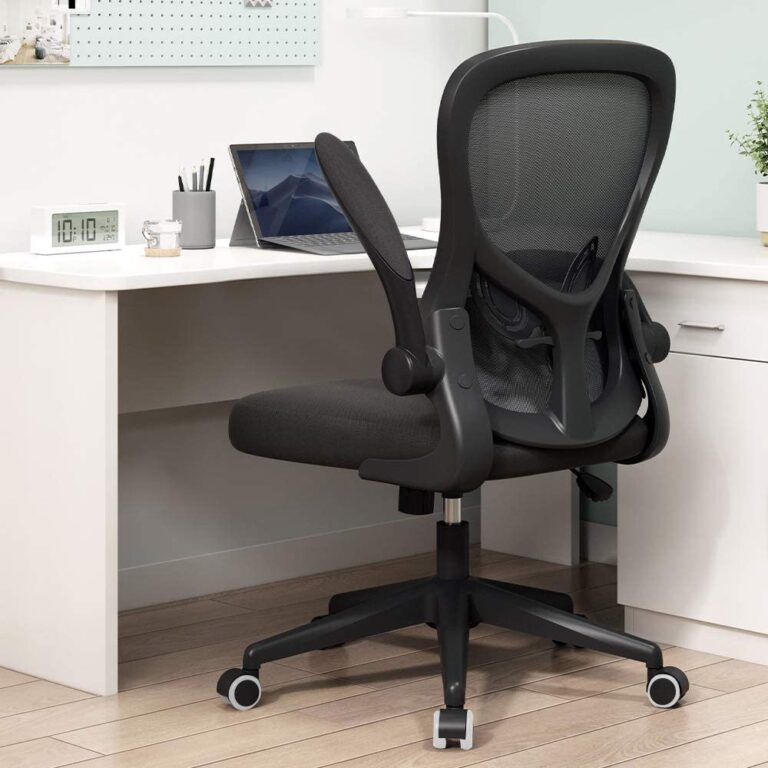 Hbada Office Chair, Ergonomic Desk Chair, Computer Mesh Chair with Lumbar Support and Flip-up Arms,Black